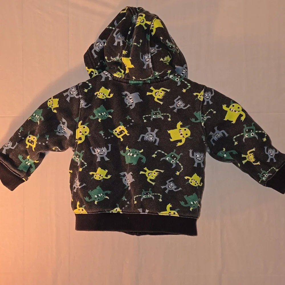 Gymboree Boys Monster Zip-Up Hoodie 12 - 24 Months